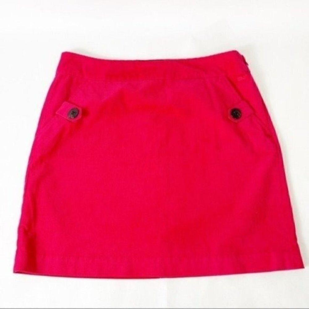 Vineyard Vines cord button skirt solid Bloom 2 front pockets side zip size 8 NWT
